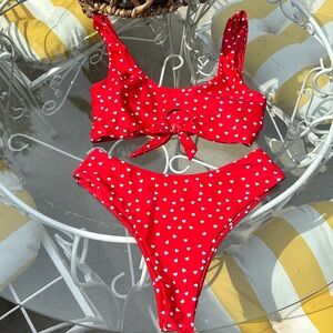 Red hearts bikini Small ❤️euro cut Love